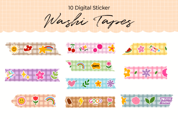 Download Digital Washi Tapes Cute Plaid - Plaid Collection