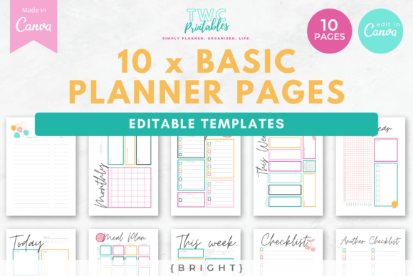 Download Canva Planner Templates | BRIGHT - Premium Bundle