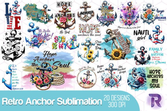 Download Retro Anchor Sublimation Bundle - Anchor Collection