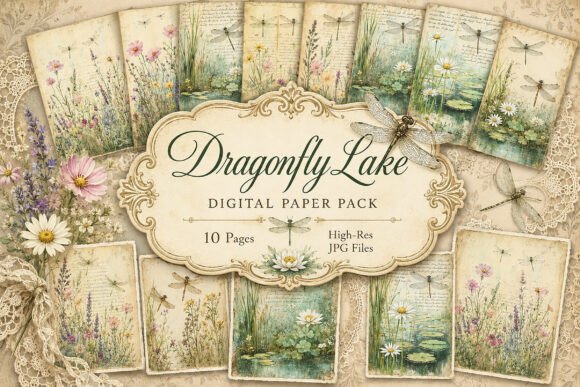 Download Dragonfly Meadow Junk Journal Pages - Journal pages Collection