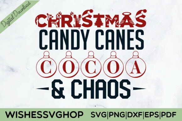 Download Christmas Candy Canes Cocoa &amp; Chaos SVG - Premium Resources