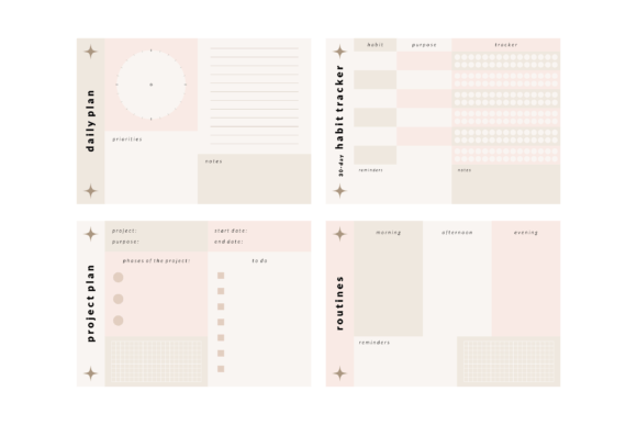 Download Pastel Printable Planner Template Set - Printable planner template Collection