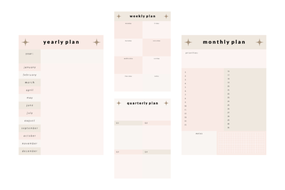 Download Pastel Printable Planner Template Set - Printable planner template Collection