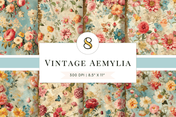 Download Floral Digital Papers, Collage Sheets - Collage sheets Collection