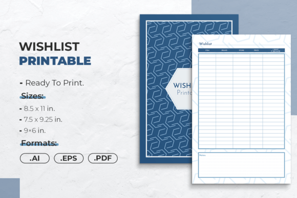 Download Wishlist Printable Planner Template - Premium Bundle