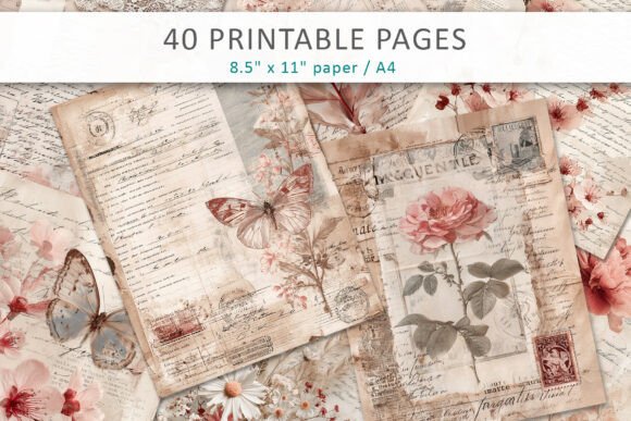 Download Shabby Chic Junk Journal Pages - Journal pages Collection